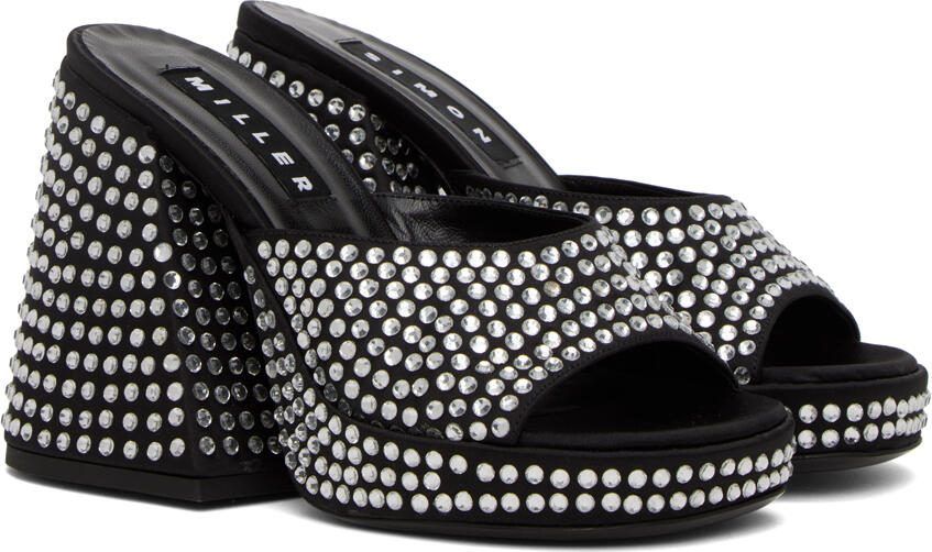 Simon Miller Black Slice Heeled Sandals - Picture 2