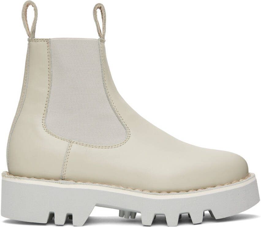 Sofie D'Hoore Off-White Foal Boots - Picture 4