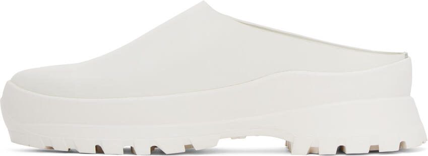 Solid Homme White Leather Mules - Picture 3