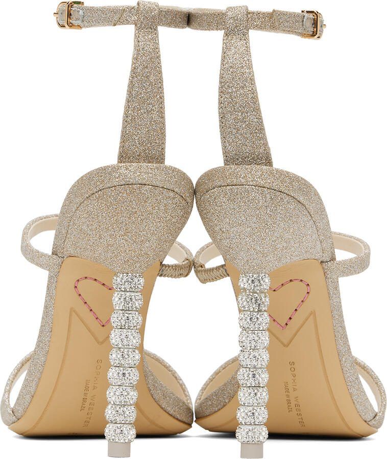 Sophia Webster Gold Rosalind Heeled Sandals - Picture 2