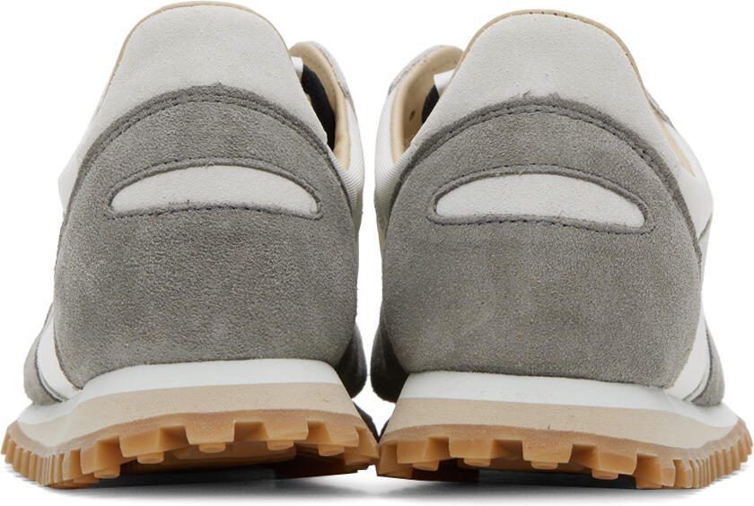 Spalwart White  Gray Marathon Trail Low Sneakers