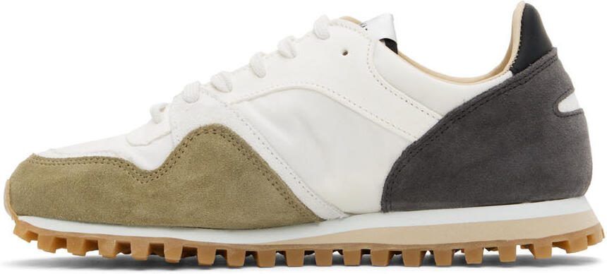 Spalwart White  Khaki Marathon Trail Low Mix Sneakers - Picture 3