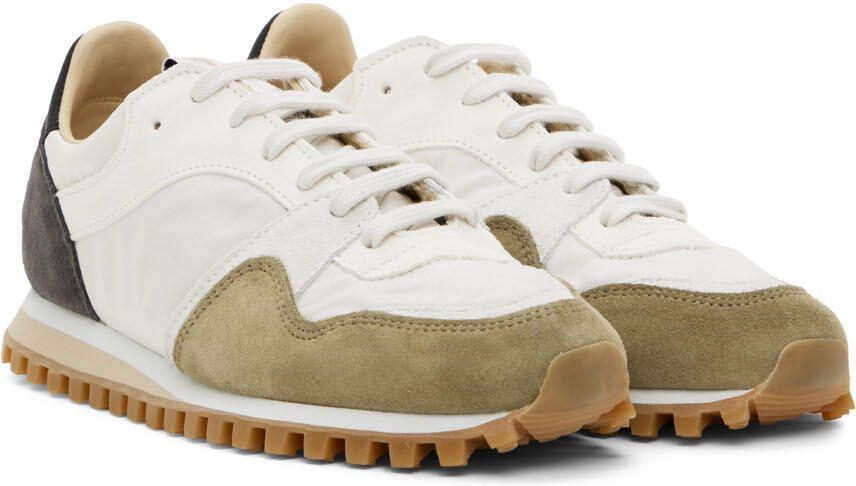 Spalwart White  Khaki Marathon Trail Low Mix Sneakers - Picture 2