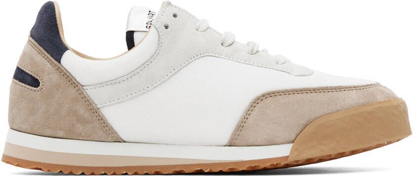 Spalwart White  Beige Pitch Low Sneakers