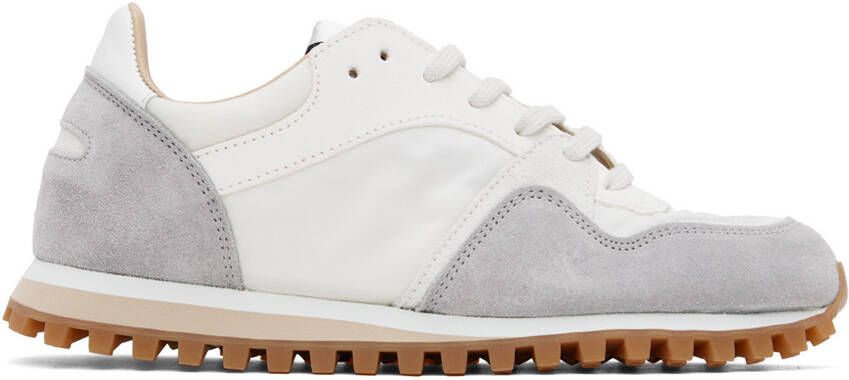 Spalwart White  Gray Marathon Trail Sneakers