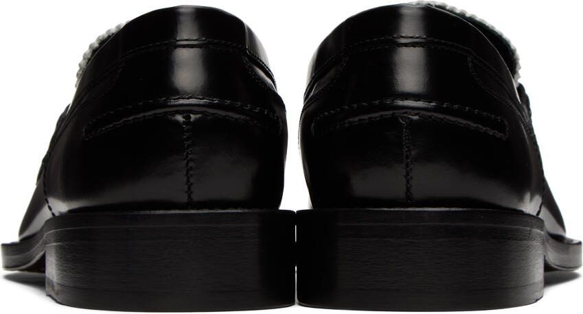 Stefan Cooke Black  White Slashed Loafers