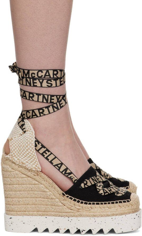 Stella McCartney Black  Beige Gaia Heels - Picture 3