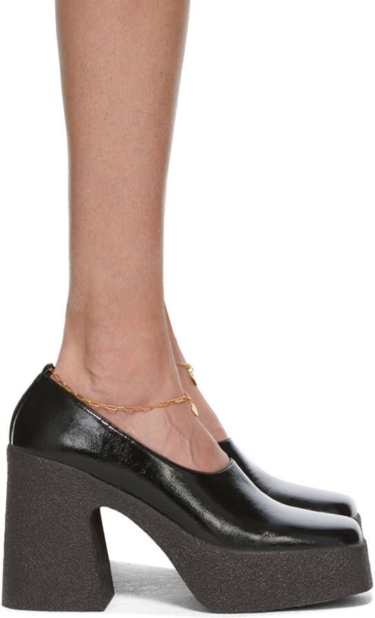 Stella McCartney Black Patent Block Heels - Picture 5