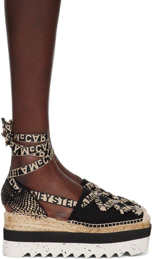 Stella McCartney Black Platform Gaia Espadrilles - Picture 5