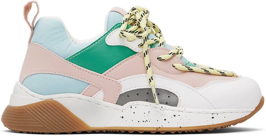 Stella McCartney Kids Pink  White Colorblock Sneakers - Picture 4