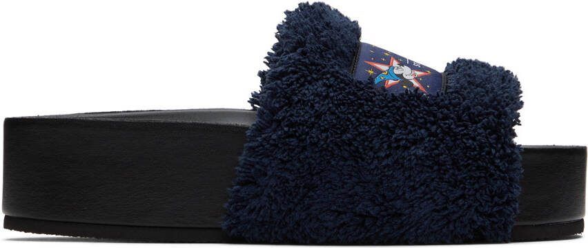 Stella McCartney Navy Fantasia Mickey Vesta Slides
