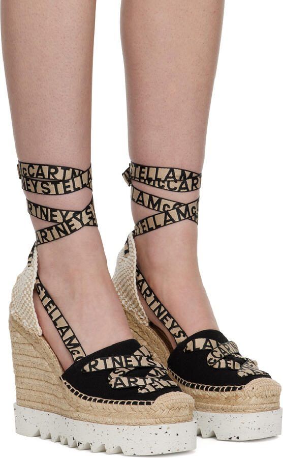 Stella McCartney Black  Beige Gaia Heels