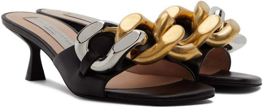 Stella McCartney Black Falabella Heeled Sandals - Picture 2