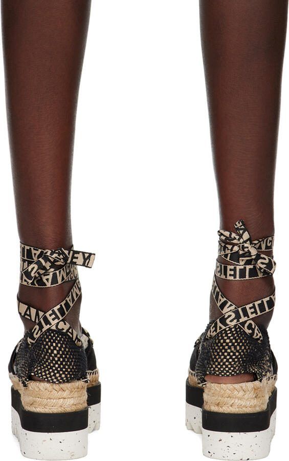 Stella McCartney Black Platform Gaia Espadrilles - Picture 2