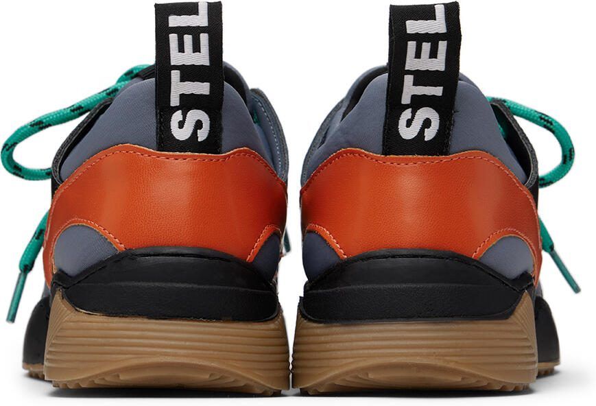 Stella McCartney Kids Grey  Orange Colorblock Sneakers