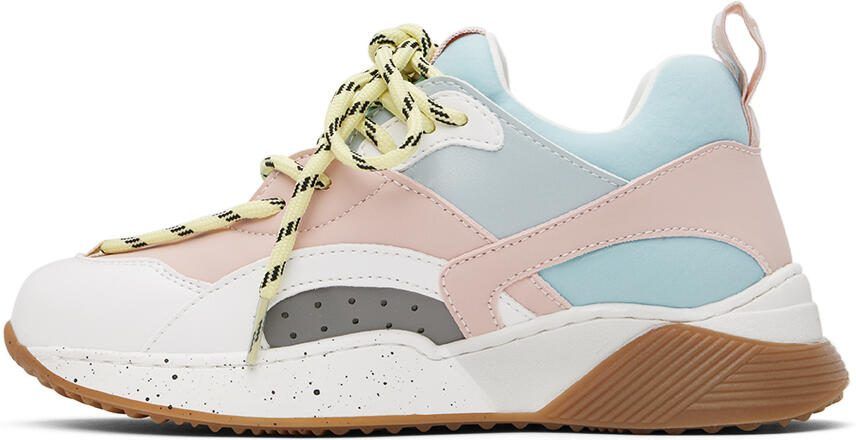 Stella McCartney Kids Pink  White Colorblock Sneakers - Picture 3