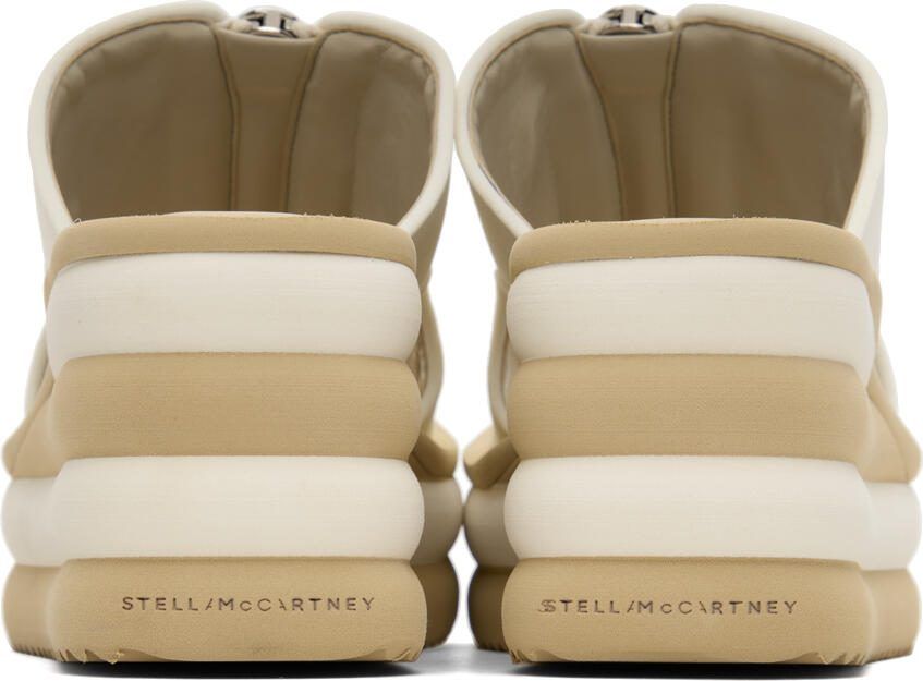 Stella McCartney White  Beige Scuba Slides
