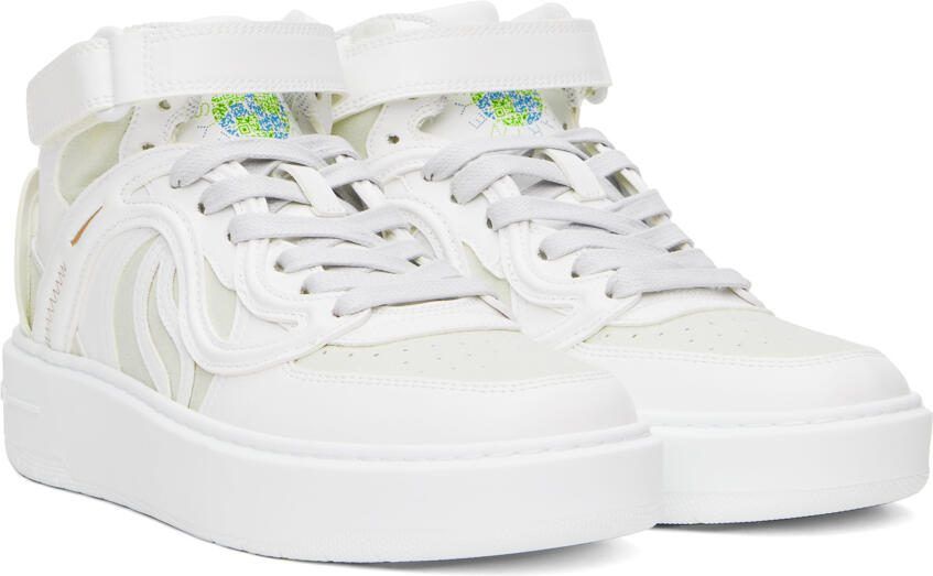 Stella McCartney White  Gray S-Wave 2 Sneakers - Picture 2