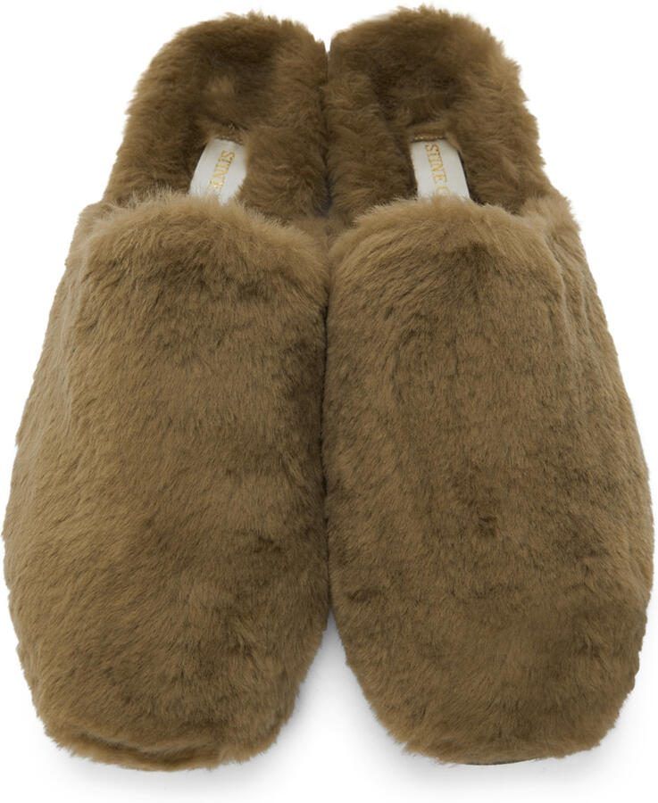 Stine Goya Brown Faux-Fur Samiga Slippers