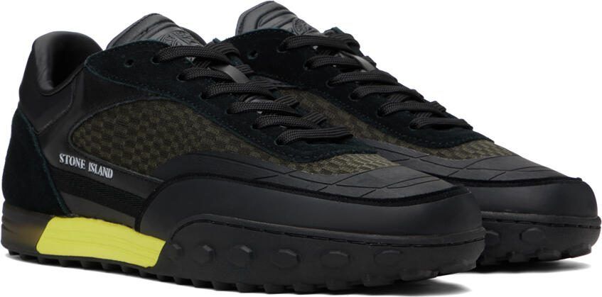 Stone Island Black Paneled Sneakers - Picture 2