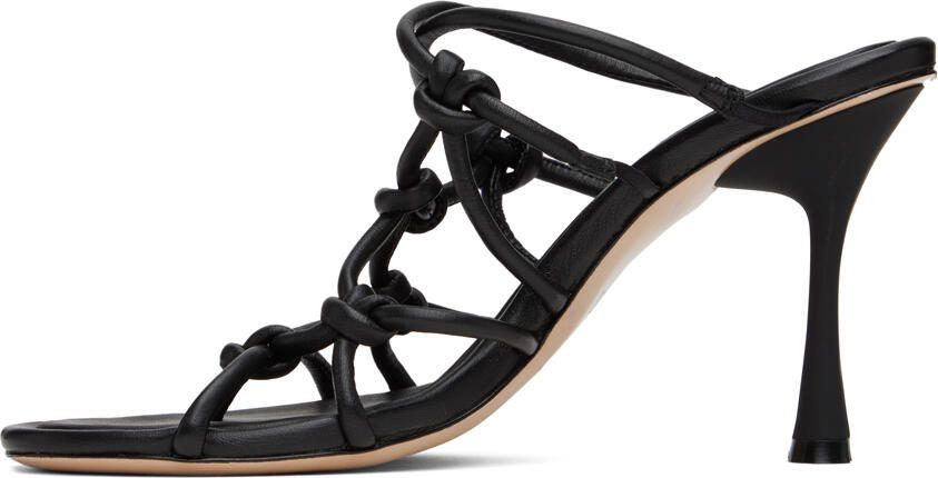Studio Amelia Black Net 90 Heeled Sandals - Picture 3