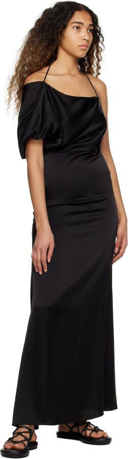 Studio Amelia Black Net Chunky Flat Sandals - Picture 4