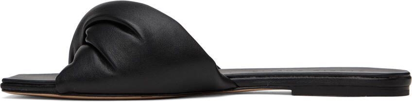 Studio Amelia Black Twisted Front 10 Flat Sandals - Picture 4