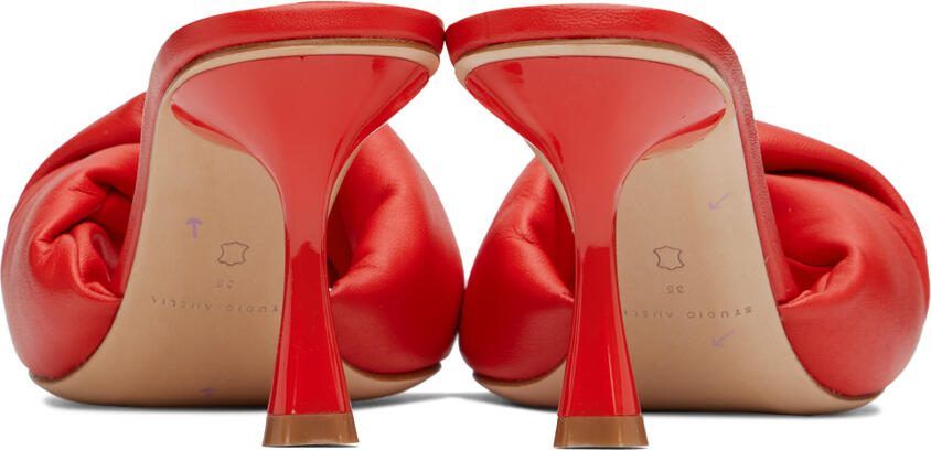 Studio Amelia Red Twisted Front 70 Heeled Sandals