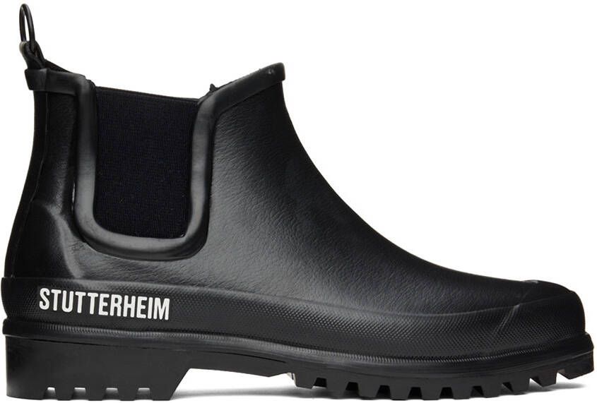 Stutterheim Black Novesta Edition Rainwalker Chelsea Boots - Picture 5