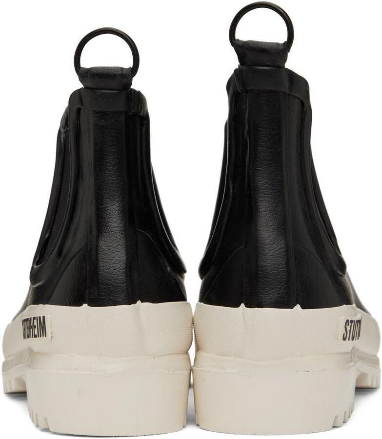 Stutterheim Black  White Novesta Edition Rainwalker Chelsea Boots