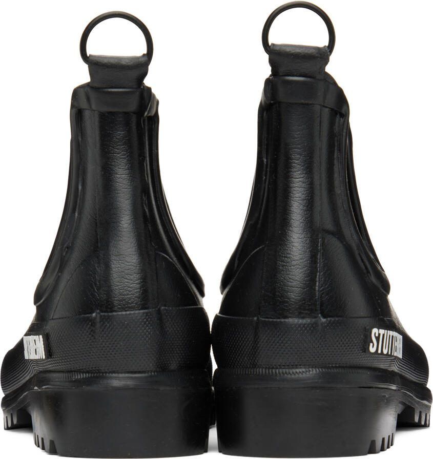 Stutterheim Black Novesta Edition Rainwalker Chelsea Boots