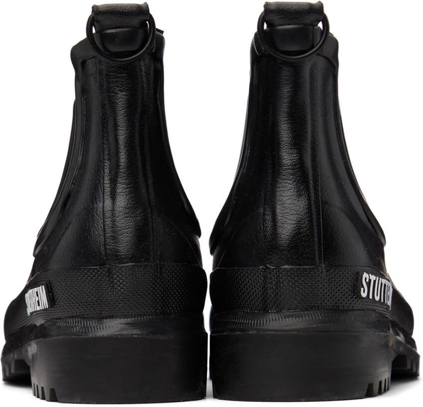 Stutterheim Black Novesta Edition Rainwalker Chelsea Boots