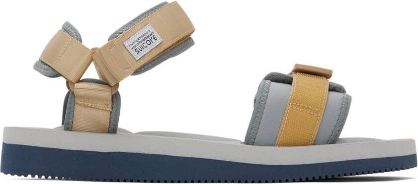 Suicoke Beige  Gray CEL-V Sandals