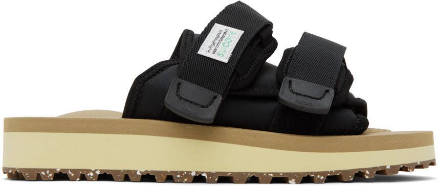 Suicoke Black  Beige Moto-Cab-Eco Sandals - Picture 5