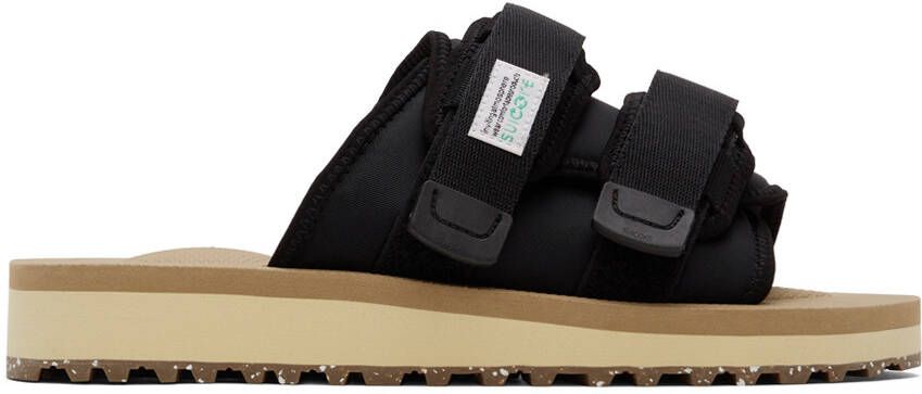Suicoke Black  Tan MOTO-Cab-ECO Sandals