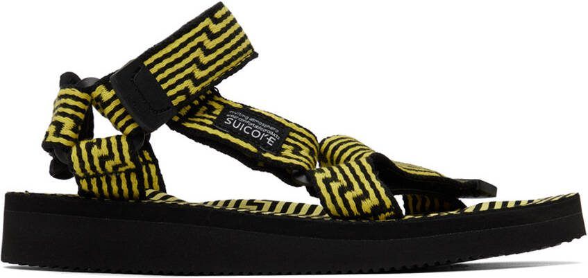 Suicoke Black  Yellow DEPA-JC01 Sandals