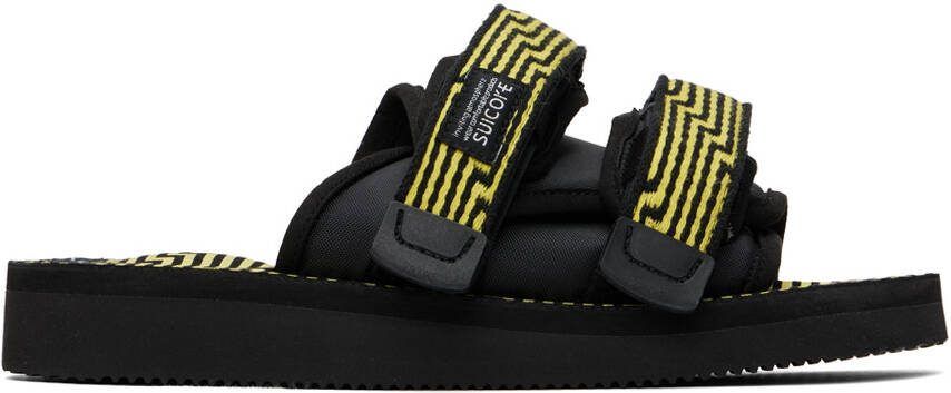 Suicoke Black  Yellow MOTO-JC01 Sandals - Picture 5
