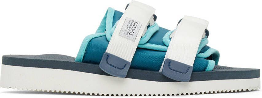 Suicoke Blue  White MOTO-CAB Sandals - Picture 5