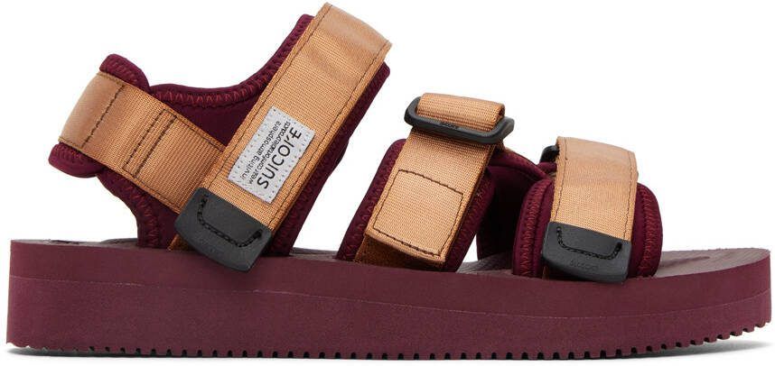 Suicoke Brown  Burgundy KISEE-V Sandals - Picture 5