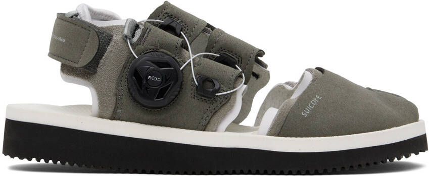 Suicoke Gray  White HAKU-ab Sandals - Picture 5
