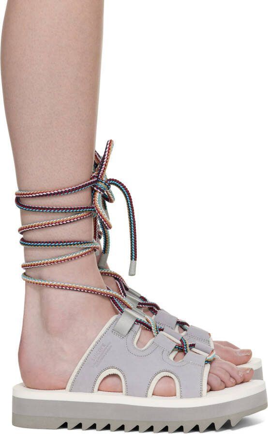Suicoke Gray  White RAY-ab Sandals - Picture 3