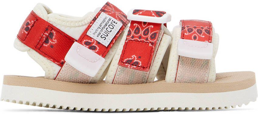 Suicoke Kids Beige  Red Kisee Sandals - Picture 5