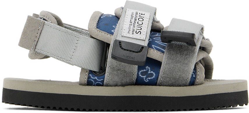Suicoke Kids Navy  Gray Moto Sandals - Picture 5