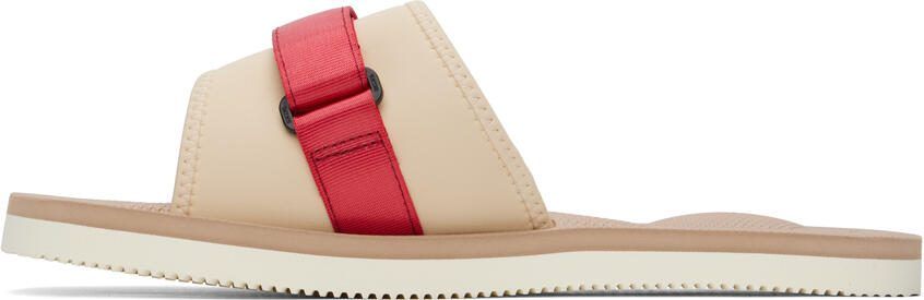 Suicoke Beige  Red Padri Sandals - Picture 4