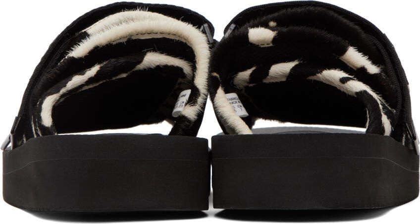 Suicoke Black  White MOTO-Vhl Sandals