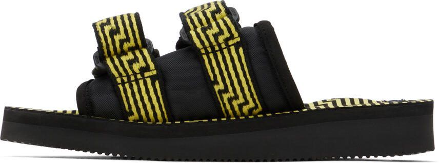 Suicoke Black  Yellow MOTO-JC01 Sandals - Picture 3