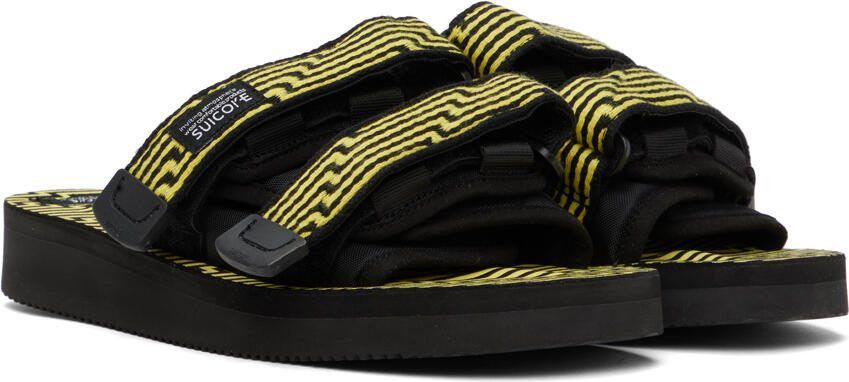 Suicoke Black  Yellow MOTO-JC01 Sandals - Picture 2