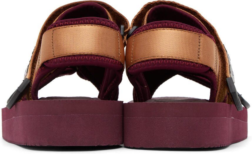 Suicoke Brown  Burgundy KISEE-V Sandals