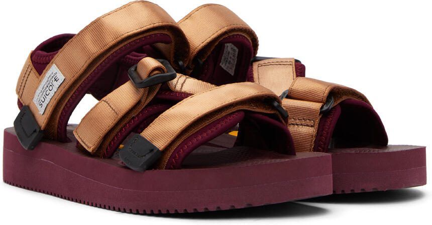 Suicoke Brown  Burgundy KISEE-V Sandals - Picture 2