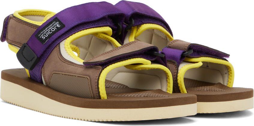 Suicoke Brown  Purple WAS-Cab Sandals - Picture 2